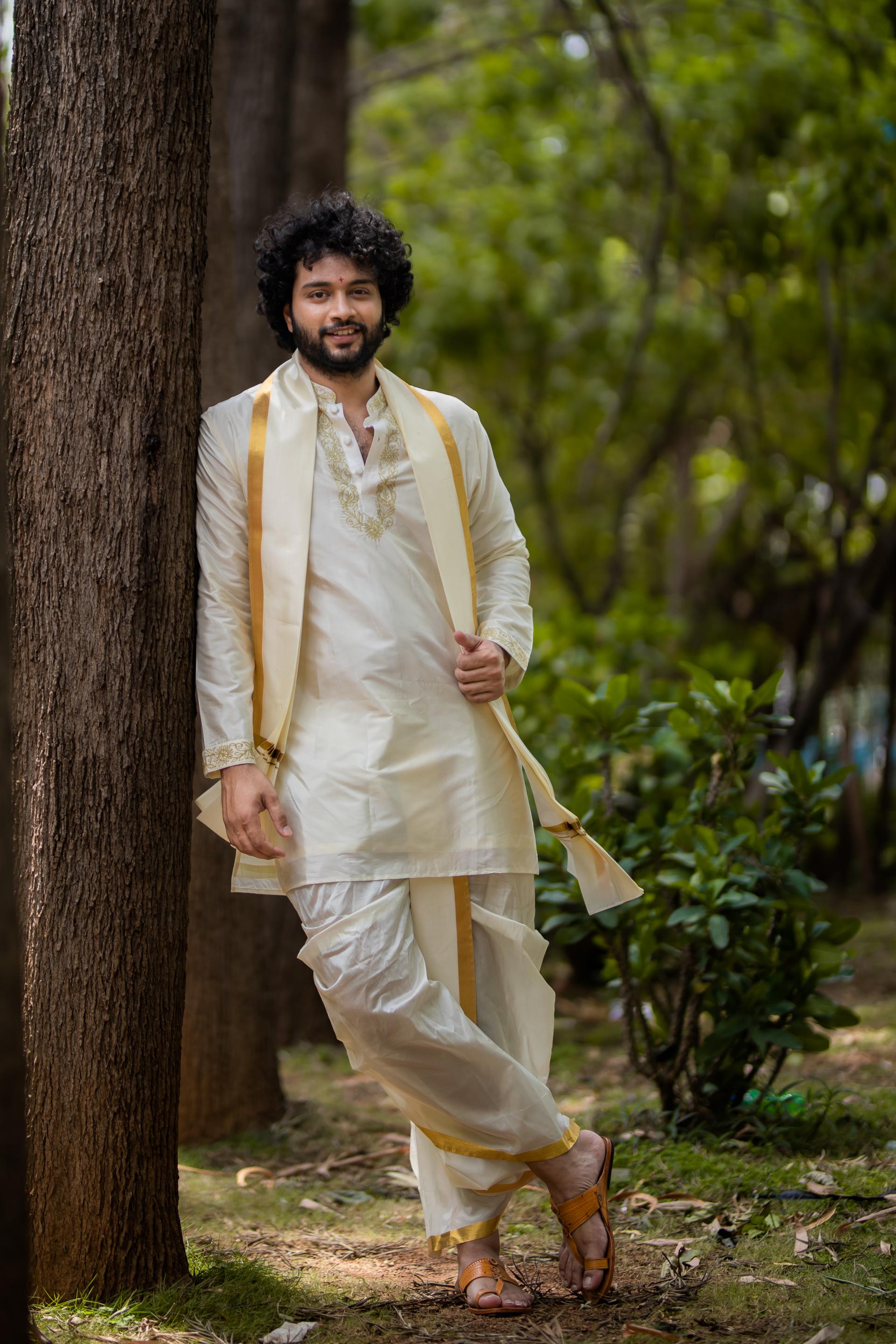Pattu dress for groom outlet