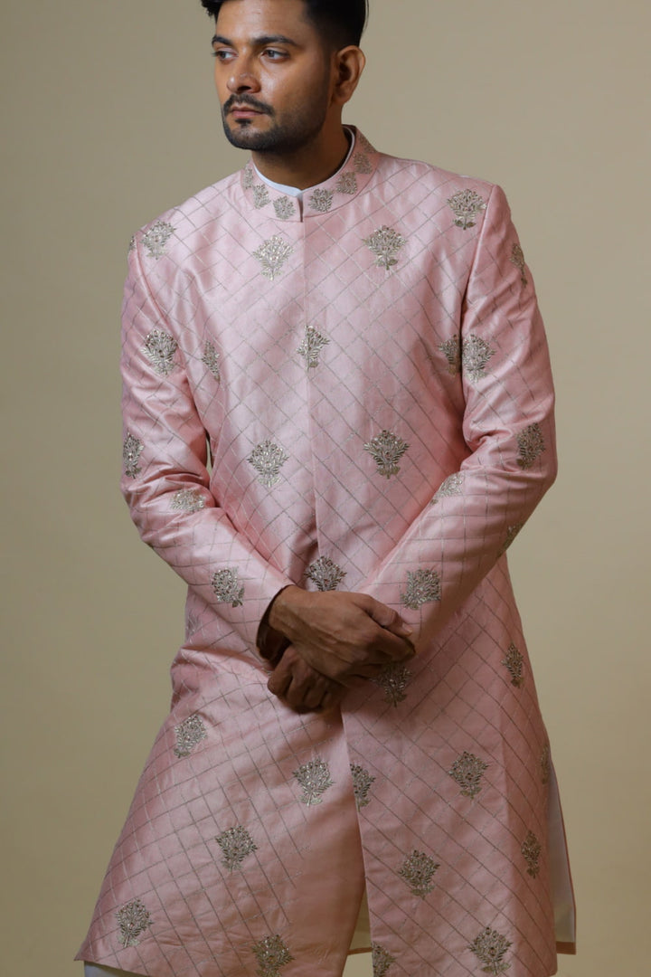 Light Coral Embroidered