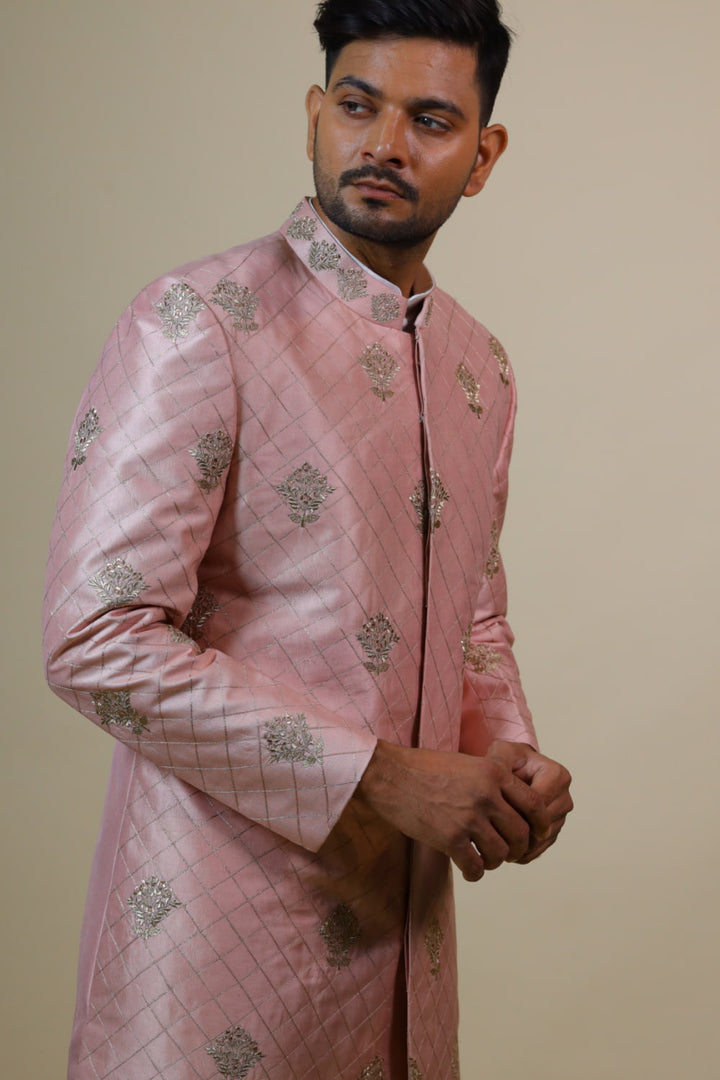Light Coral Embroidered