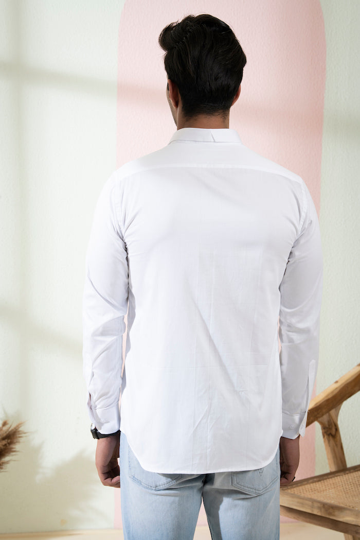 Hilo Design Mens White Shirt with Box Pattern – HILO DESIGN